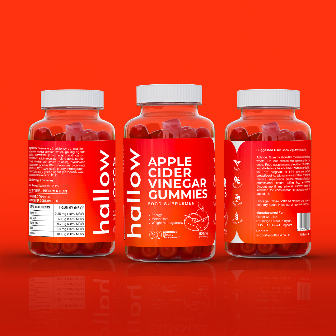 Hallow Apple Cider Vinegar Gummies - 60 gummies